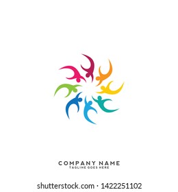 Creative people logo design template