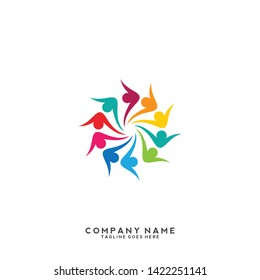 Creative people logo design template