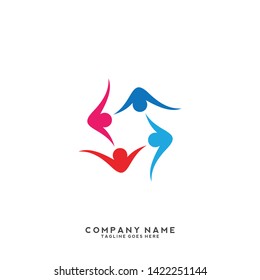 Creative people logo design template
