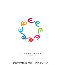 Creative people logo design template