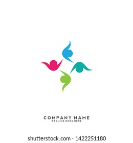 Creative people logo design template