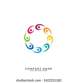 Creative people logo design template