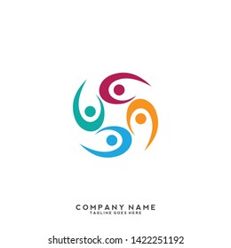 Creative people logo design template