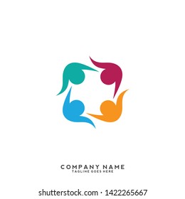 Creative people logo design template