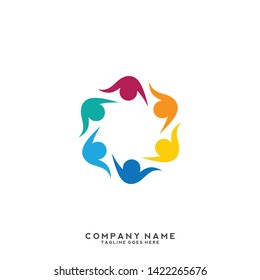 Creative people logo design template