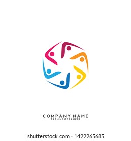 Creative people logo design template
