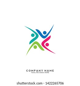 Creative people logo design template