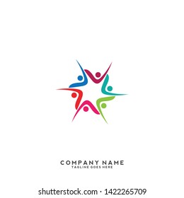 Creative people logo design template