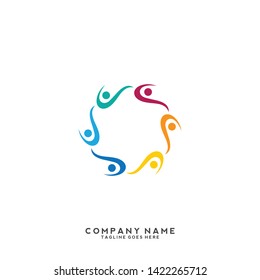 Creative people logo design template