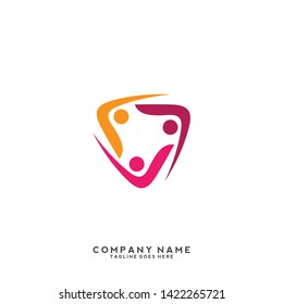 Creative people logo design template