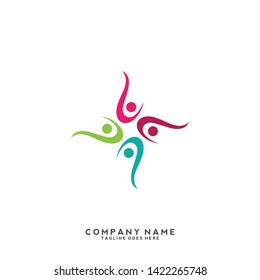Creative people logo design template