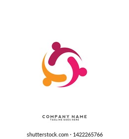 Creative people logo design template