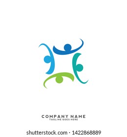 Creative people logo design template
