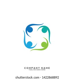 Creative people logo design template