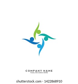Creative people logo design template