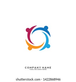 Creative people logo design template