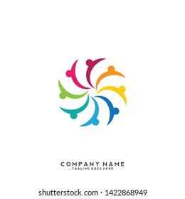Creative people logo design template
