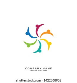 Creative people logo design template
