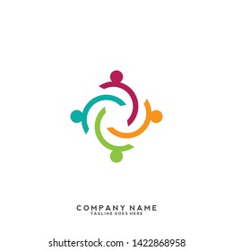 Creative people logo design template