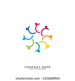Creative people logo design template