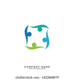 Creative people logo design template