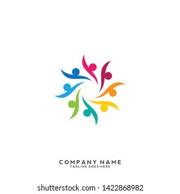 Creative people logo design template