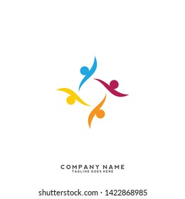 Creative people logo design template