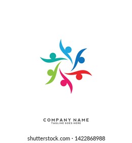 Creative people logo design template