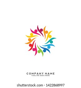 Creative people logo design template
