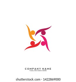 Creative people logo design template