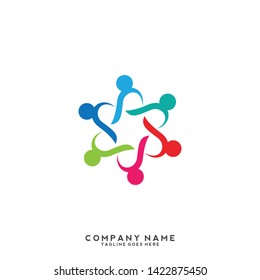 Creative people logo design template