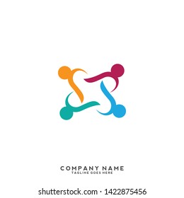 Creative people logo design template