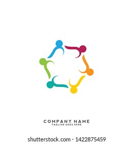 Creative people logo design template