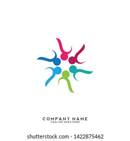 Creative people logo design template