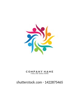 Creative people logo design template