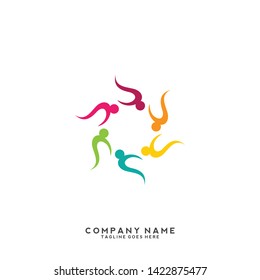 Creative people logo design template
