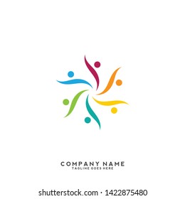 Creative people logo design template