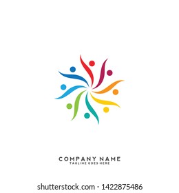 Creative people logo design template
