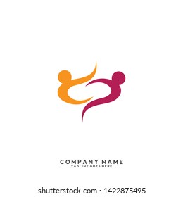 Creative people logo design template