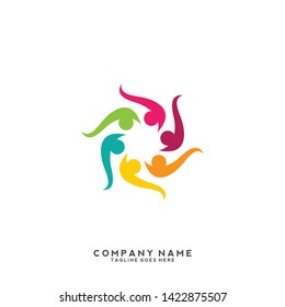 Creative people logo design template
