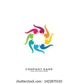 Creative people logo design template