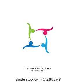 Creative people logo design template