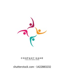 Creative people logo design template