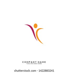 Creative people logo design template