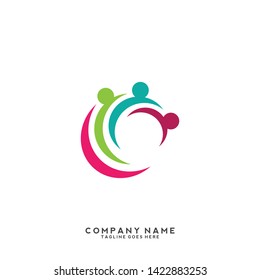 Creative people logo design template