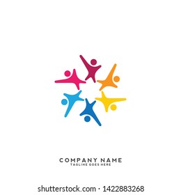 Creative people logo design template