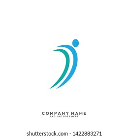 Creative people logo design template