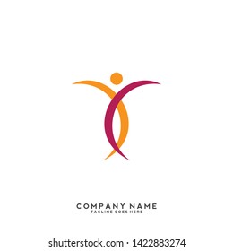 Creative people logo design template