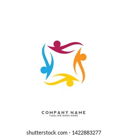 Creative people logo design template