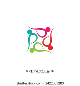 Creative people logo design template